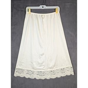 Vassarette Half Slip Large White Lace Trim Vintage